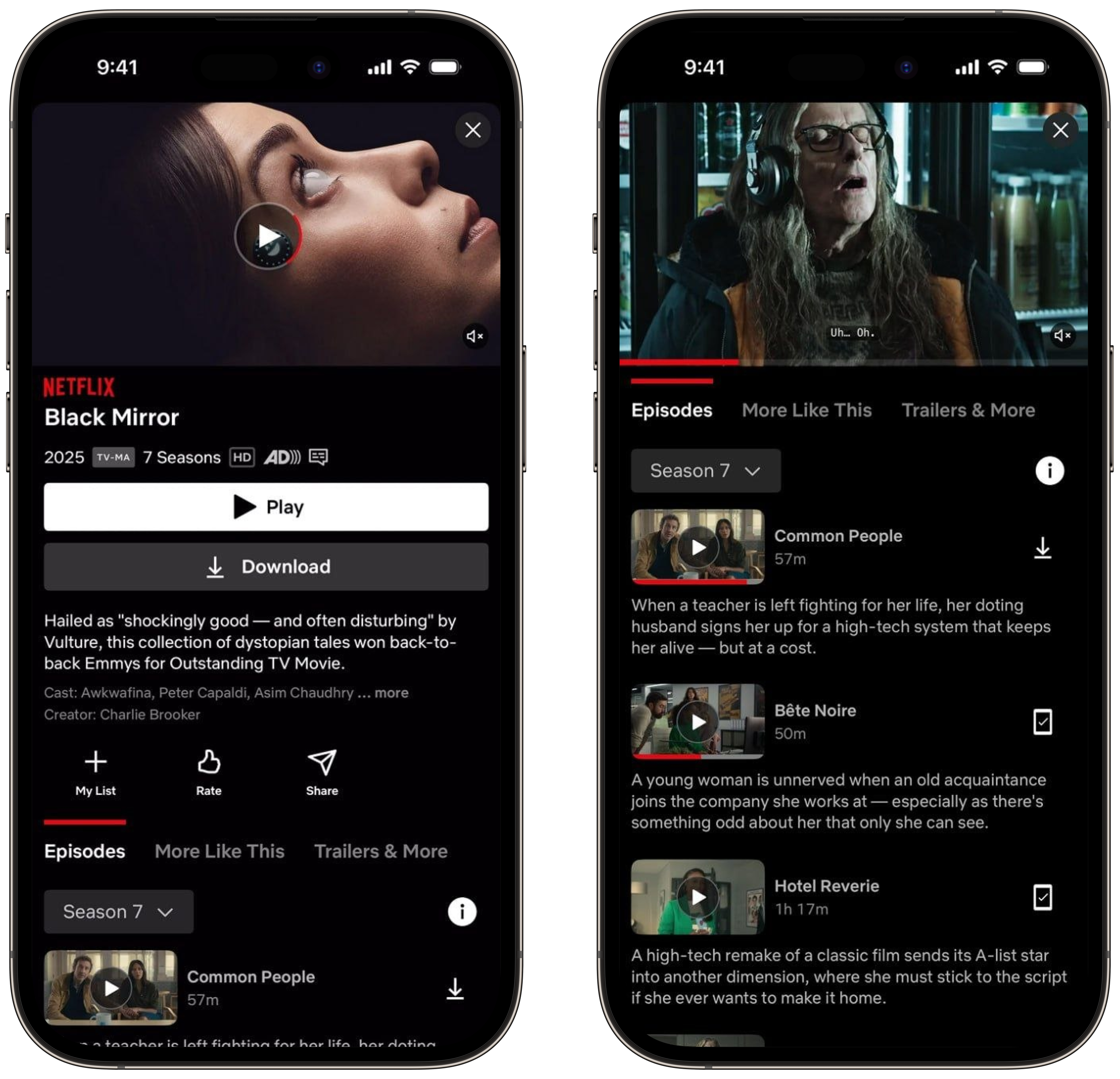 Редизайн мобильного приложения Netflix